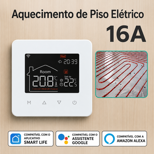 NANKO ClimatePro™ |Termostato Inteligente Wi-Fi para Piso Aquecido