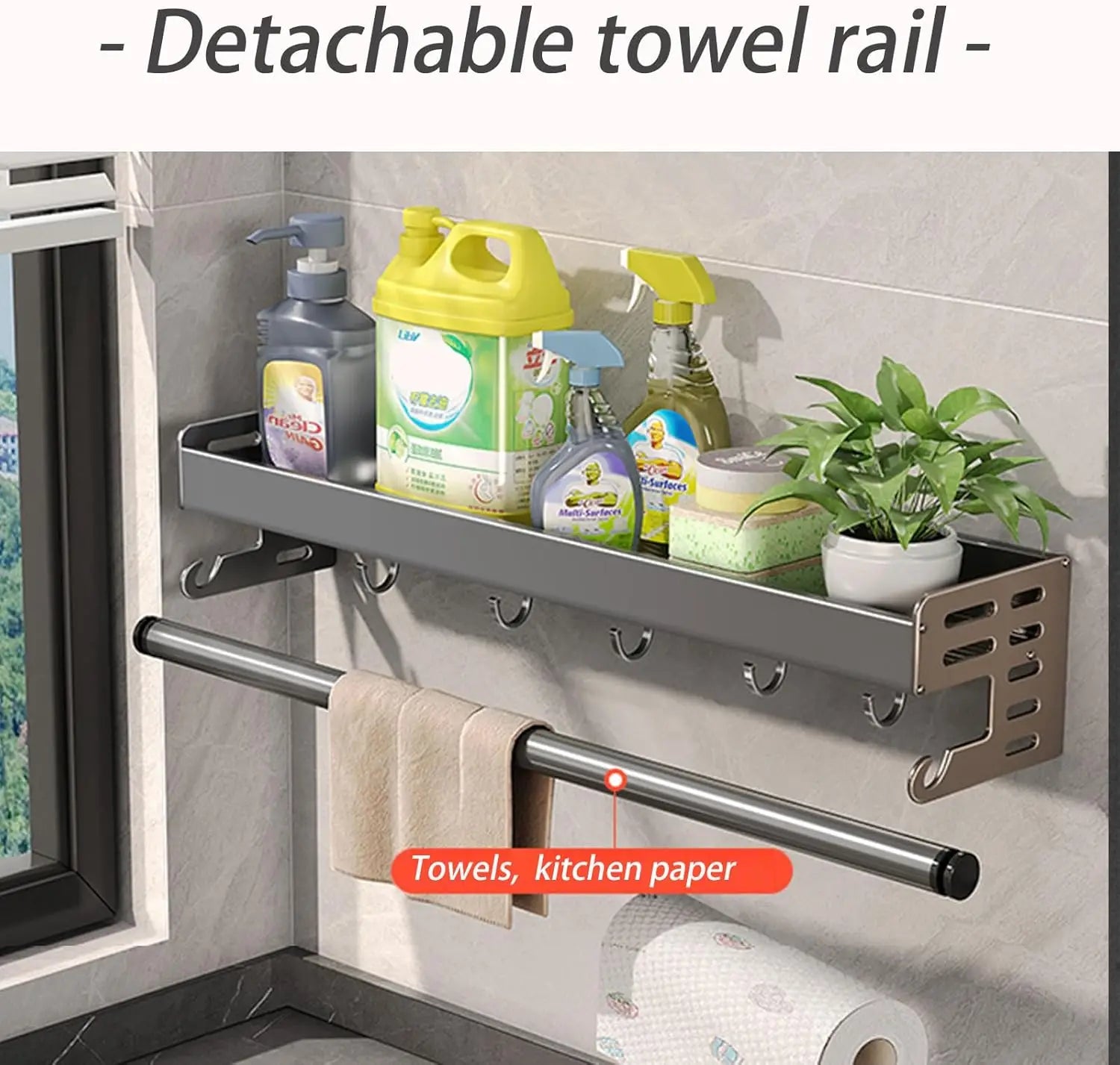 NANKO KitchenRack™ | Organizador de Parede Multifuncional para Cozinha
