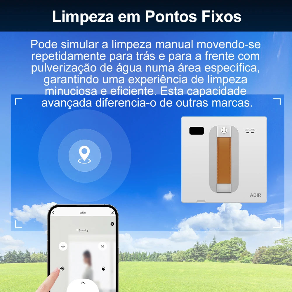 NANKO CrystalPro™ | Robô Inteligente Limpa-Vidros com Pulverização Automática