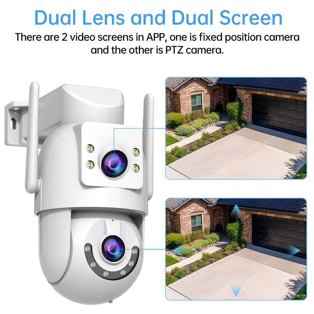 NANKO Vision Pro™ | Câmera Inteligente Wi-Fi PTZ Dupla 360°
