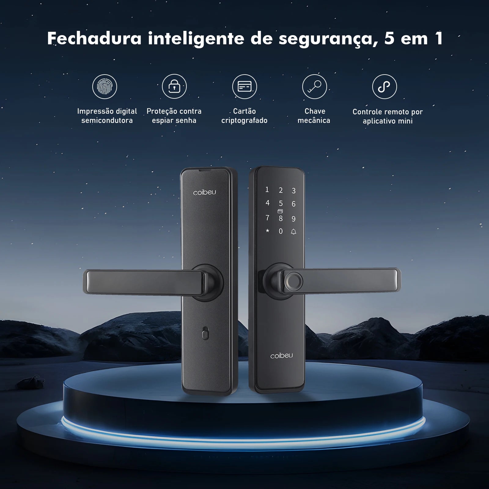 NANKO SmartLock™|Fechadura Inteligente Wi-Fi com Biometria
