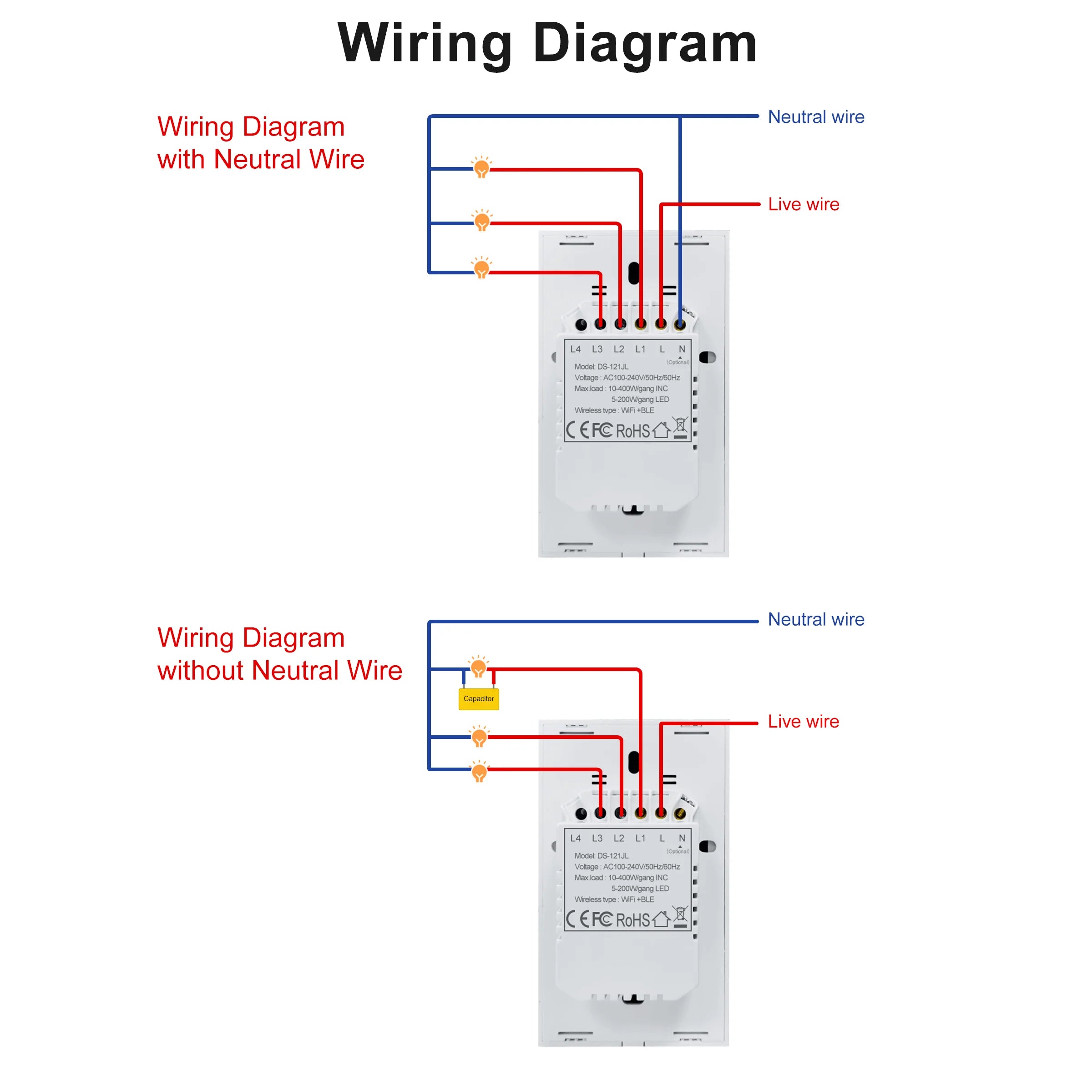 NANKO TouchSwitch™ | Interruptor Inteligente Wi-Fi Touch