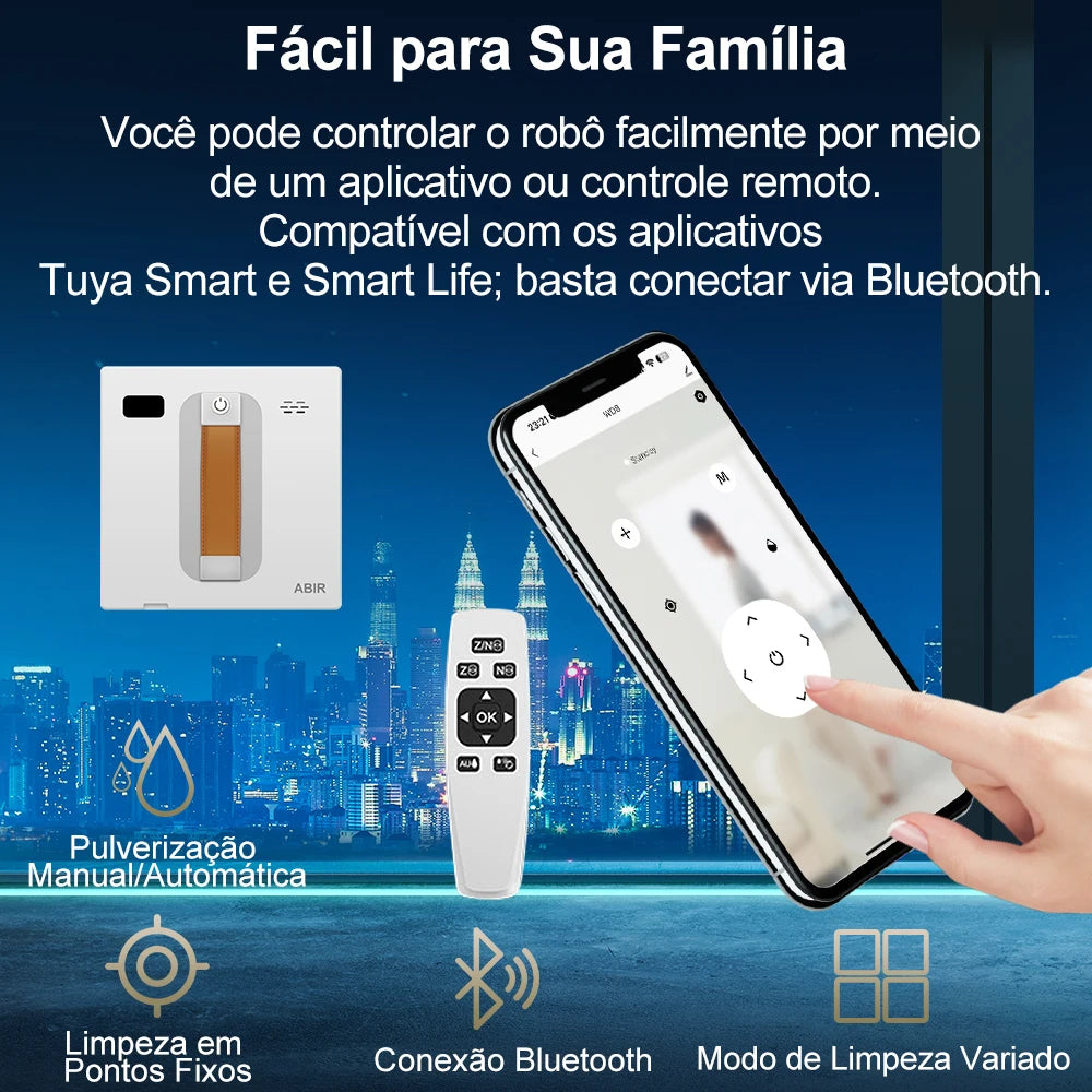 NANKO CrystalPro™ | Robô Inteligente Limpa-Vidros com Pulverização Automática