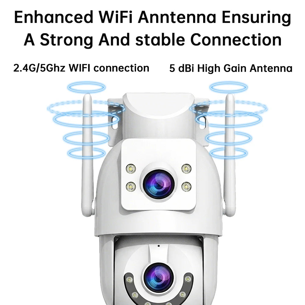 NANKO Vision Pro™ | Câmera Inteligente Wi-Fi PTZ Dupla 360°
