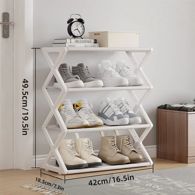 NANKO StackPro™ | Organizador Dobrável de Sapatos 4 Níveis