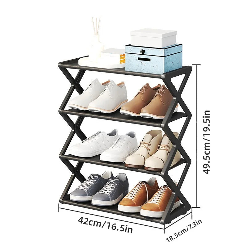 NANKO StackPro™ | Organizador Dobrável de Sapatos 4 Níveis